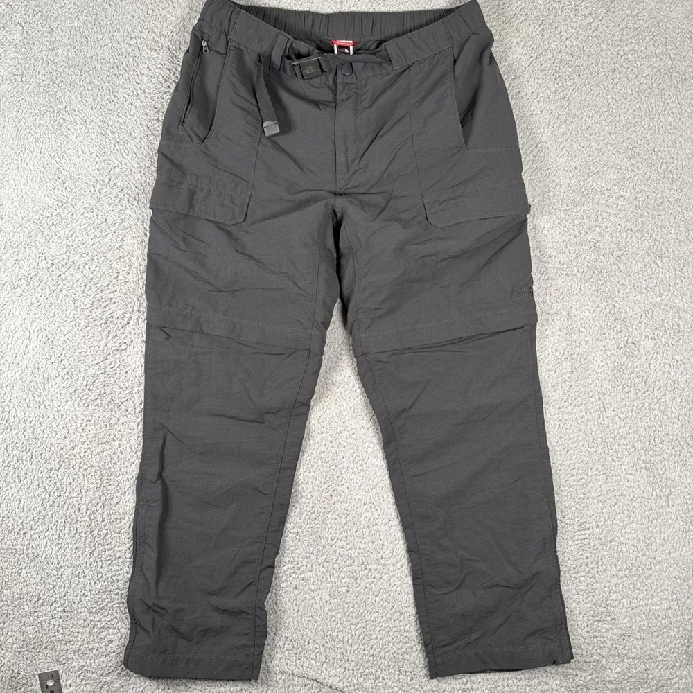 The North Face Pants Men's Large (38x30) Gray Convertible Hiking Zip Off Outdoor